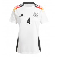 Fotbalové Dres Německo Jonathan Tah #4 Dámské Domácí ME 2024 Krátký Rukáv